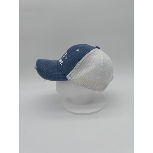 Hello Sunshine Blue and White Trucker Hat - Picture 3 of 4